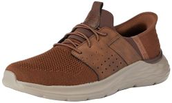 Skechers Men's Garner-Newick Hands Free Slip-in Moccasin, Brown, 11