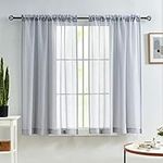 Grey Sheer Curtains 45 Inch Length 