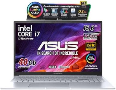ASUS Notebok Vivobook OLED Display 2,8K 15.6" 2880x1620, Cpu iNTEL I7 1355u, 10 Core, Ram 40Gb, SSD 512Gb Nvme, Win11, wi-fi 6, webcam, Usb3.2, Hdmi, Bt5.3, Tastiera retroilluminata, Preconfigurato