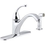 KOHLER K-10412-CP Forte Single Control Kitchen Sink Faucet, Polished Chrome