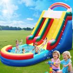 Gaonala 21.5FT Commercial Grade Inflatable Water Silde for Adults, Heavy Duty PVC Adult Water Slides with Big Airtight Water Pool, Adult tWaterslide with 1100W Blower for Outdoor
