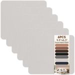 TYJLII Couch Patch Repair Fabric,6-Piece Self-Adhesive Microfiber Patches,Quick Fix Sofa Chair Car Seat,Furniture,Upholstery Repair Kit. (White)