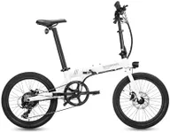 QUALISPORTS Voladors 20" Folding Electric Bike, 350W Motor, 20 MPH Max Speed, 32 Mile Range, 36V 7Ah Battery, 5 Pedal Assist Levels, 7 Speed Shifter, 38 Lbs Lightweight Foldable Ebike Women