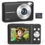 Digital Camera, FHD 1080P 44MP Digital Compact Camera Portable Digital Cameras with 2.4" LCD Screen Anti-shake Rechargeable Photography Camera Vlogging Camera for Beginners,Boy,Girl (No SD card)