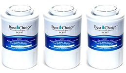 Best Choice BCF87 Refrigerator Water Filter Certified Replacement Cartridge Compatible for GE MWF SmartWater MWFA, MWFP, GWF, GWFA, Kenmore 9991, 46-9991, 469991 (3-Pack)