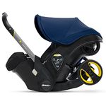 Doona Baby Car Seat & Travel Stroller Royal Blue - Convertible 0+ Car Seat and Pram with 5 Point Safety Harness - Ergonomic Pushchair and Travel System -Iso fix Base Sold Separately*