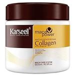 Generic Karseell Collagen Hair Treatment Natural Argan Oil Hair Mask Deep conditioning for Dry Damaged Hair All Hair Type 16.9 Oz 500ml