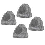 Theater Solutions 4R6G Outdoor Granite 6.5" Rock 4 Speaker Set for Deck Pool Spa Yard Garden