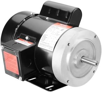 VEVOR 1HP Electric Motor 3450 RPM, AC 115V/230V, 56C Frame, Air Compressor Motor Single Phase, 5/8" Keyed Shaft, CW/CCW Rotation for Agricultural Machinery and General Equipment
