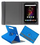 Acm Designer Rotating Leather Flip Case Compatible with Alcatel Pop 4 10.1 Cover Stand Dark Blue