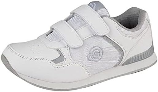 Amado Macario, DEK T839 Lady Skipper Touch Fastening Trainer Style Bowling Shoes (White, Numeric_8)