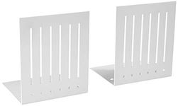 Spectrum 11200 Large Rectangle Bookends, White