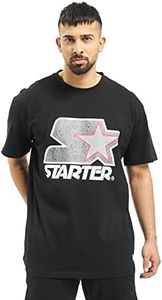 STARTER BLACK LABEL Men's Starter Multicolored Logo Tee T-Shirt, L Black