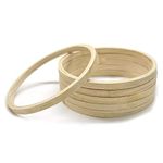 Asian Hobby Crafts Wooden Ring for Hobby Crafts, Embroidery and Dream Catchers Size, Set of 6 (6 Inch)