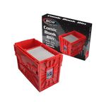 BCW Short Comic Book Bin - Holds 150 Standard Comic Books | Acid Free Comic Book Storage and Organizer | Heavy Duty Plastic Comic Storage Box | Stackable Comics Short Box (Red, Single)