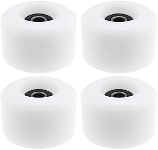 Create idea 4PCS Roller Skates Wheels 54mm Diameter 80A Hardness Quad Skates Rechange Wheels with ABEC-9 608RS Bearings Replacement Wheels White