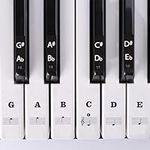 Piano Keyboard Stickers Removable for 88/61/54/49/37 Keys, Piano Key Stickers Keyboard Note Labels Sticker for Beginners Kids