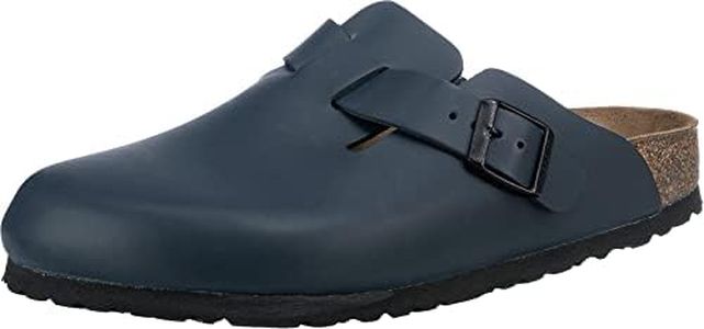 Birkenstock Boston Cuir Lisse, Sabots Mixte Adulte - Bleu - 41 EU