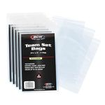 BCW Resealable Team Set Bags - 500 ct | Archival Quality Polypropylene | Holds 35 Standard Cards | Toploader and Magnetic Holder Compatible | Acid-Free Sealing Solution for Trading Card Collections