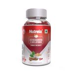 Nutrela Ashwagandha Gummies with Melatonin For Men & Women - 30 Gummies, Strawberry flavor | Helps you for Immunity & Performance Restful Sleep