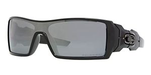 Oakley Men's OO9070 Oil Rig Polarized Sunglasses, Polished Black Frame/Black Lens, 65 mm