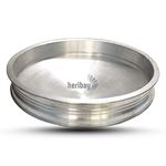 Heribay Indolium Healthy Cooking Aluminium Uruli/Kadhai/Wok without Lid (Silver, 4L, 13 Inch)