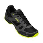 Giro Gauge Men's Mountain Cycling Shoes, Dark Shadow/Citrine Green Cover, 8