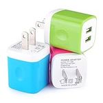 Wall Charger, [3-Pack] 5V/2.1AMP Ai