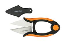 Fiskars herb scissors, length: 12.9 cm, stainless steel blades/plastic handles, black/orange, solid, SP-220, 1063326