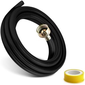 HASANBAR 1 Pack Dehumidifier Drain Hose 3/4 Inch FHT Connection, 12 Foot Brass Interface Prevent Water Leakage, Black Rubber Burst Proof For Frigidaire