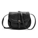 AFKOMST Crossbody Bag for Women Small Satchel and Shoulder Bag Vintage Saddle Handbags Vegan Leather