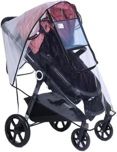 PandaEar Stroller Rain Cover, Universal Clear Baby Stroller Accessory Travel Weather Sheild for Windproof and Waterproof, Infant Breathable Stroller Cover