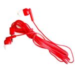 M&E | Bulk Earbuds | Pack 100 Earphones | Individual Eco-Friendly Bags for maximum hygiene | Wire 60 in | CE & ROHS Certificate | Red Color | 3.5mm jack Stereo in-Ear Earphones