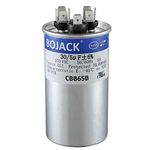 BOJACK 30+5uF 30/5MFD Ã‚±6% 370V CBB65 Dual Run Circular Start Capacitor for AC Motor Run or Fan Start or Condenser Straight