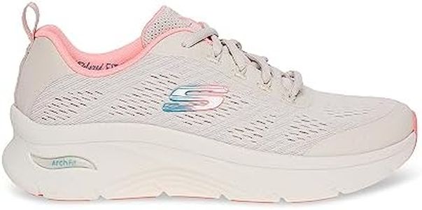 Skechers Womens Arch Fit D'Lux-Cozy Walking Shoes Vegan Well-Cushioned Supportive Platform Midsole NAT/Crl - 6 UK (149687) Nude