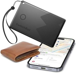SwitchBot Wallet Tracker Card, 𝗪𝗼𝗿𝗸𝘀 𝘄𝗶𝘁𝗵 𝗔𝗽𝗽𝗹𝗲 𝗙𝗶𝗻𝗱 𝗠𝘆 (iOS Only, Not Support Android), Find My Wallet Card, Phone Finder, Key Finder, Up to 3-Year Battery Life, IP 67 Waterproof