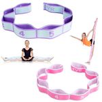 Invalidism Gymnastics Equipment for Women Girls,2 Pcs Ballet Stretch Bands, Exercise Trainer Bands Yoga Stretch Strap,Flexibility Stretching Equipment for Ballet Dance Splits Gymnastics Exercise