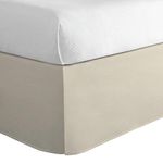 Today’s Home Cotton Blend Bed Skirt Dust Ruffle Classic Tailored Styling 14" Drop Full, Ivory