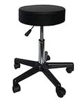 Kunova Round Height Hydraulic Adjustable Rolling Stool, Drafting Stool Great for Spa Facial Massage Tattoo Doctor Technician Office or Home use