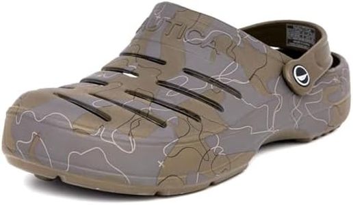 Nautica Men's Clogs - Athletic Sports Sandal - Water Shoes Slip-On with Adjustable Back Strap-River Edge-Camo Size-11