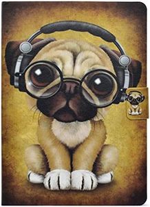 Bspring iPad 9.7 2018/2017 Funda, Slim Shell Case Cover Cuero Carcasa con Función de Stand y Auto-Sueño/Estela Función para Apple Nuevo iPad Air 2(6th Gen) iPad Air(5th Gen) Perro Amarillo