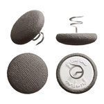 Primpins Upholstery Tacks - 20 Colors Available - Fabric Covered Button Twist Pins - for Bed Skirts, Slipcovers, Antimacassars, Headliners (Set of 12, Ash Brown)