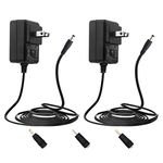 2Pack Universal 5V 2A/2000mA Power Supply Adapter, Anlink 10Watt AC 100~240V 50/60Hz to DC 5Volt 2Amp Versatile Wall Charger 5.5*2.1mm with 3 Tips, for LED Strip Lights, USB Hub, TV Box, CCTV Security Camera, BT Speaker, GPS, Webcam, Audio/Video, Router and More 5V Electronic Devices, ETL FCC Certified