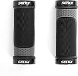 SENQI Bike Grips Lightweight Bicycle Grips 130mm &130mm,130mm &90mm, 90mm &90mm Fit 22.2mm Handlebar Anti-Slip Grips Suitable for Multi-Speed Bicycles Mountain Bikes BMX Bikes, Black, (U-CD024-SBK)