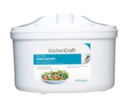 KitchenCraft KCSSP Salad Spinner and Dresser, BPA Plastic, Medium, 22.5 cm, White