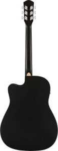 Fender FA-25CE Acoustic Guitar, Black – Cutaway Electric
