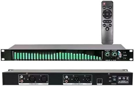 31-Band Stereo Graphic Equalizer, Home Digital Eq Tuning Equalizer with Led Spectrum Display - 21 Preset Effects, Automatic Noise Reduction, with Low/mid/Treble Adjustment, for Recording Studio