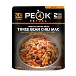 Peak Refuel Three Bean Chili Mac | Vegan | Freeze Dried Backpacking and Camping Food | Amazing Taste | High Protein | Quick Prep | Lightweight (2 Serving Pouch)