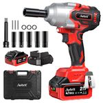 630Ft-lbs (850N.m) Cordless Impact Wrench, Avhrit 1/2 Impact Gun w/a 4000mAh Battery, Fast Charger & 5 Sockets, Electric Impact Wrench for Car Tires