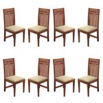 Handwoody Wooden Dining Chairs Only | Wooden Dining Chairs | Dining Room Furniture with Cushions | Dining Chair Set of 8 | Study Chair with Cushion for Dining Honey